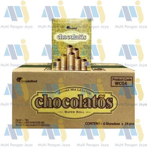 Jual BISKUIT WAFER ROLL CHOCOLATOS COKLAT NEW 1 KARTON DUS Shopee