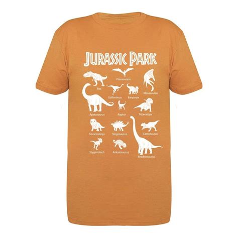 Playera Jurassic World para Niño Juvenil de Algodón Manga Corta Diseño