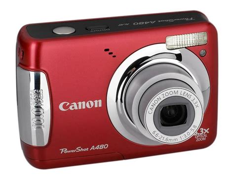 Canon Powershot A480 100 Mp Digital Camera Red Digital Cameras