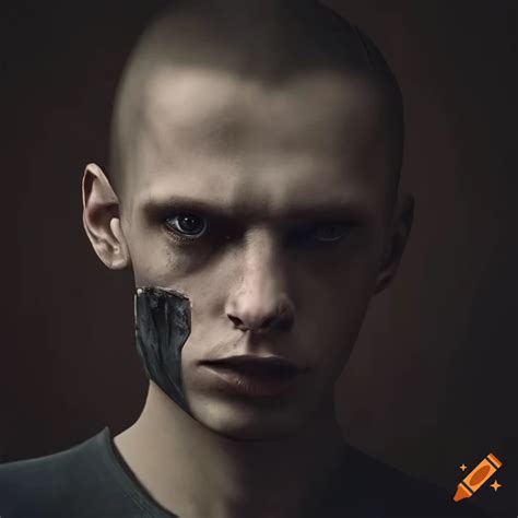 Detailed Artwork Of A Man S Face In Dishonored Style