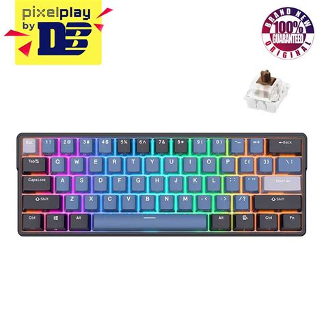 Royal Kludge Rk Plus Tri Mode Rgb Keys Hot Swappable Mechanical Keyboard Indigo Brown