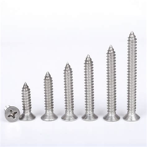 Phillip Flat Head Wood Screw A2 A4 Stainless Steel Self Tapping Screw