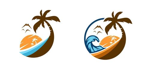 Beach Logo Vector 3406478 Vector Art At Vecteezy