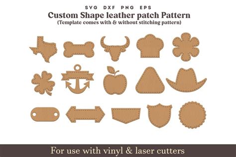 Leather Patch Svg 15 Set Custom Leather Hat Patches Svg Png