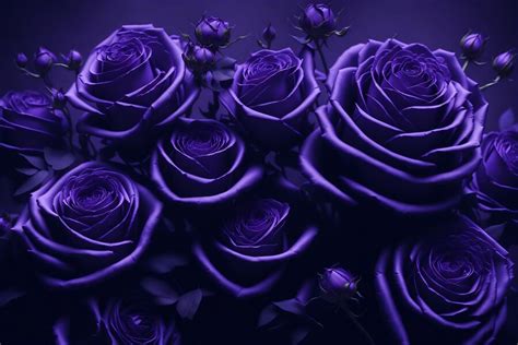 Premium Ai Image Purple Roses Wallpapers Fresh Purple Roses