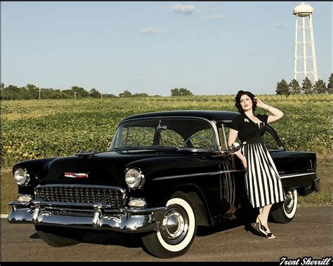 1955 Chevy Bel Air Bowtie Model Black Gm Hd Wallpaper Pxfuel