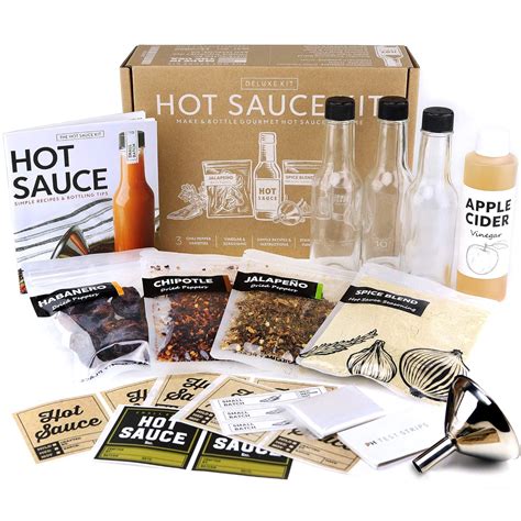 Amazon Unique Gift For Men Deluxe Hot Sauce Making Kit 3 Varieties Of Chili Peppers