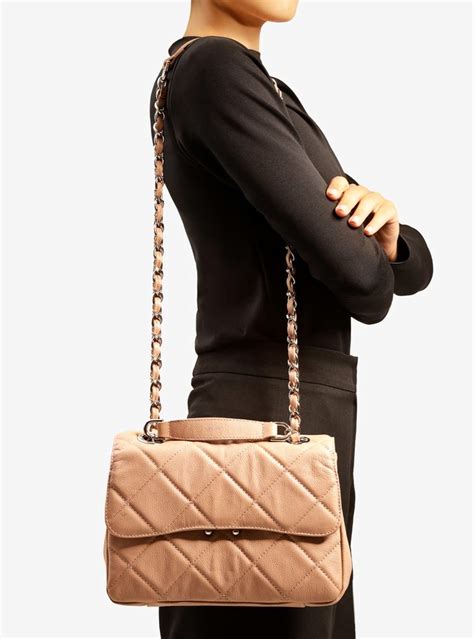 Bolsa Tiracolo Nude Couro Mizz Média Arezzo