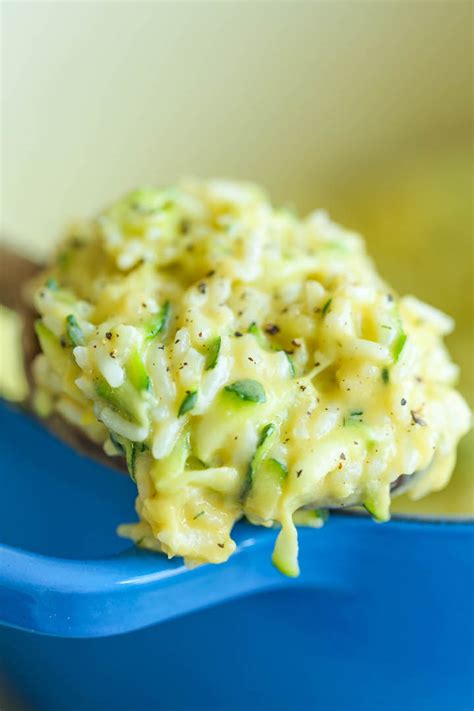 Cheesy Garlic Zucchini Rice Damn Delicious