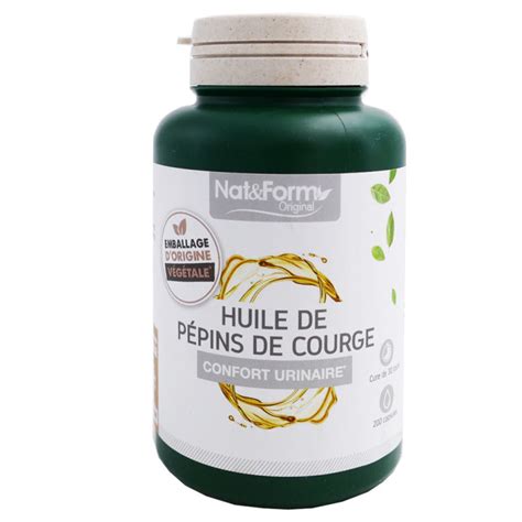 NAT FORM HUILE DE PEPINS DE COURGE 200 CAPSULES