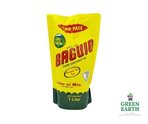 GREEN EARTH BAGUIO PURE COCONUT COOKING OIL 1L POUCH Lazada PH