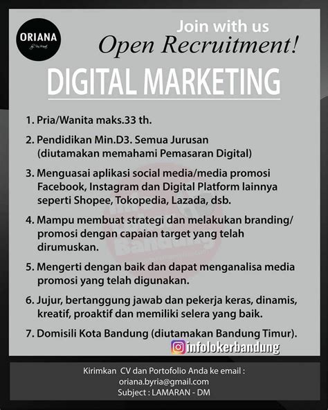 Lowongan Kerja Digital Marketing Oriana Boutique And Scarves Bandung Oktober 2019 Info Loker