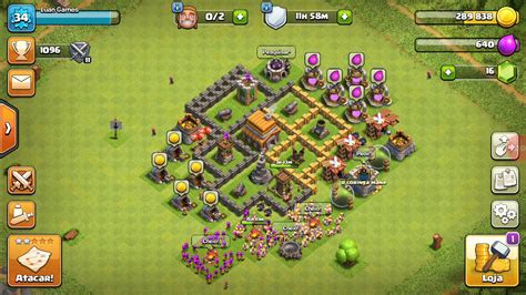 Clash Of Clans Cv 5 Atacando Tudooooo YouTube