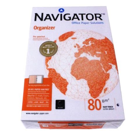 Navigator A4 Organizer Paper 80gsm Punched 2 Holes Pack Of 500 Sheets