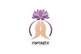 Namaste Yoga Logo Template Graphic by DEEMKA STUDIO · Creative Fabrica