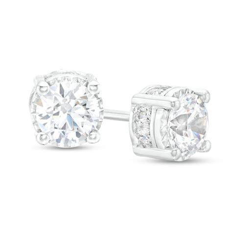 2 Ct Tw Certified Lab Created Diamond Solitaire Hidden Frame Stud