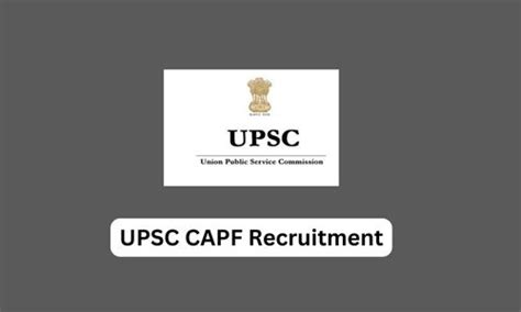 Upsc Capf Recruitment 2024 506 Ac Posts Apply