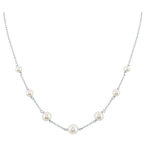 925 Sterling Silver And Cultured Freshwater 9 Pearl Dangle Necklace For Sale At 1stdibs