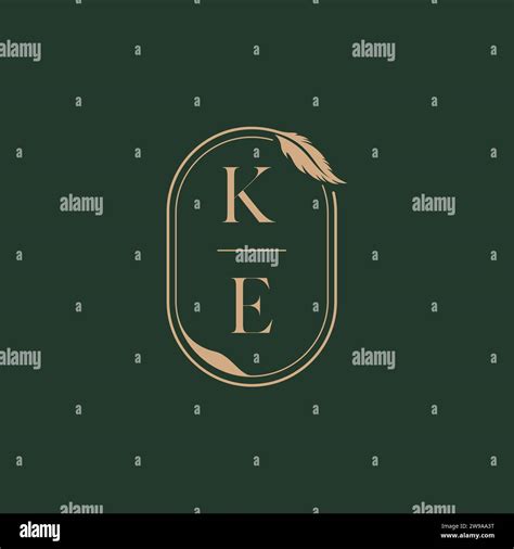 KE Feather Concept Wedding Monogram Logo Design Ideas As Inspiration