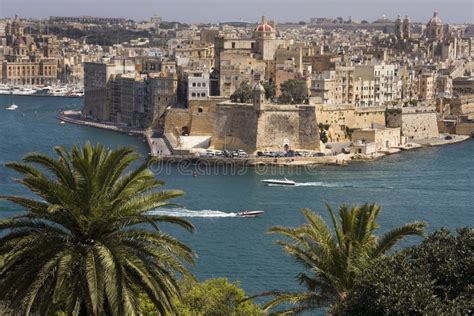 Grand Harbour - Valletta - Malta Stock Photo - Image of fortress, grand ...