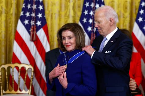 WATCH Biden Awards Medal Of Freedom To Rep Nancy Pelosi Swimmer