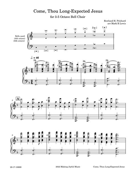 Come Thou Long Expected Jesus Arr Mark R Lewis By Rowland H