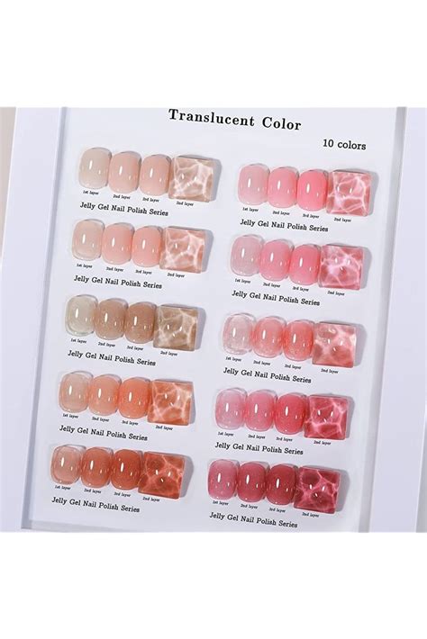 Opuiu Milky White Nude Pink Red Glitter Jelly Gel Nail Polish Set Bottles Summer Sheer