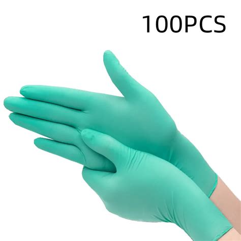 Guantes Desechables De Nitrilo Verde Para Limpieza Del Hogar Sin Polvo