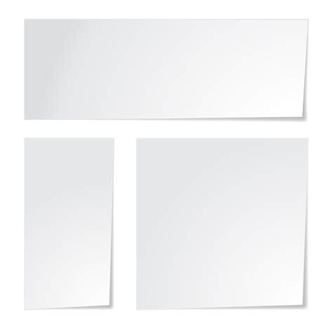 Premium Vector White Paper Set