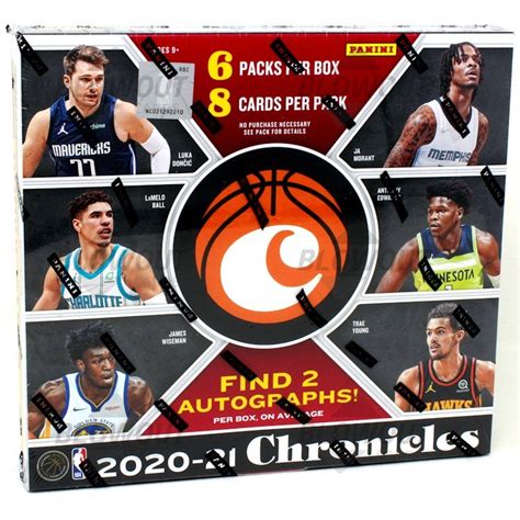 2020 21 Panini Chronicles Basketball Hobby Box