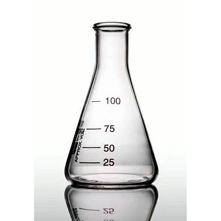 Erlenmeyer 300ml Vidro Boro Boca Estreita Graduado Laderquimica