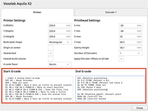 Cura Start End G Code Home Dp Net