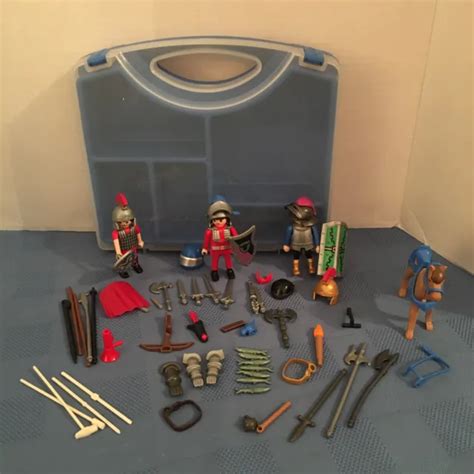 Playmobil Chevaliers Lot Bo Tier Armes Accessoires Cheval Eur