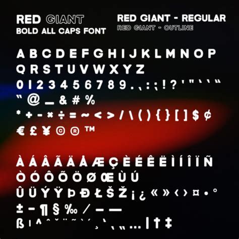 Sans Serif Red Giant Bold Font - MasterBundles