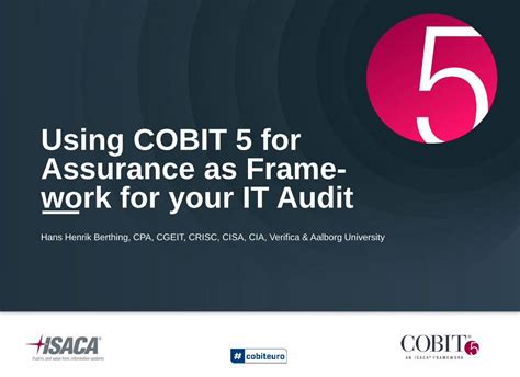 Pdf Using Cobit 5 For Assurance As Frame Work For Your It Audit