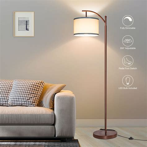 Fully Dimmable Floor Lamp Modern Standing Lamp With Dimmer Tall Pole