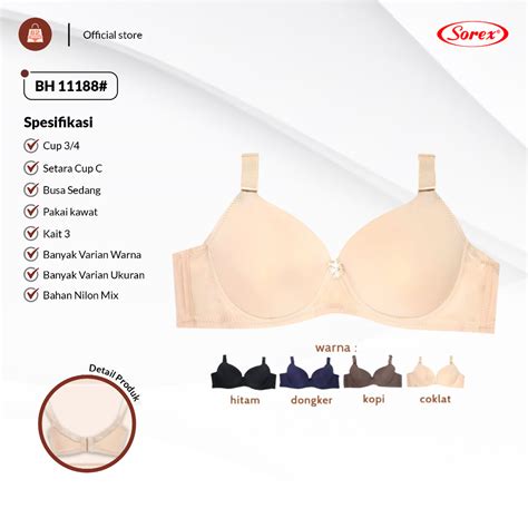 Jual Bra Bh Sorex Big Cup Collection Wanita Polos Busa Sedang