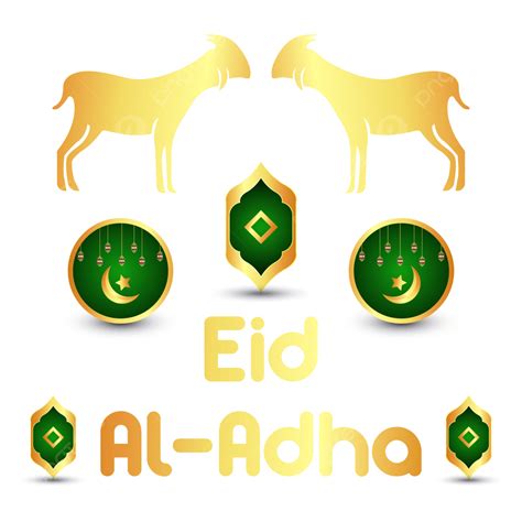 Eid Al Adha Vector Hd Png Images Decorative Eid Al Adha Png Design With Goat Golden Eid Al