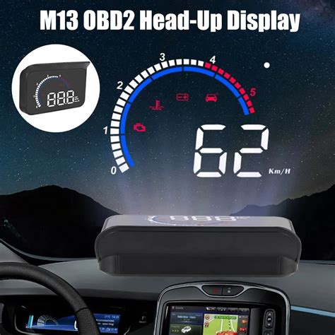 M13 HUD Araba Head Up Display Cam Projekt R Dijital Alarml Saat Tak M