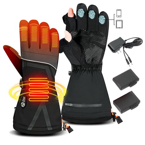 Lobmouse Heated Gloves for Men Women,Electric Rechargeable Waterproof