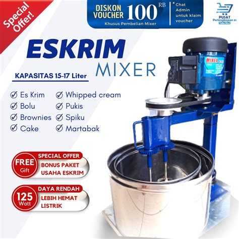 Jual Mixer Besar Mixser Otomatis Adonan Ice Cream Spiku Bolu Cake