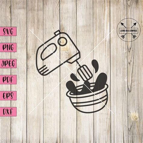 Hand Mixer Svg Baking Clipart Bakery Svg Bakery Clipart Etsy