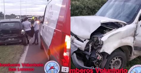 Tres Personas Heridas Tras Un Choque En La Autopista Rosario Santa Fe