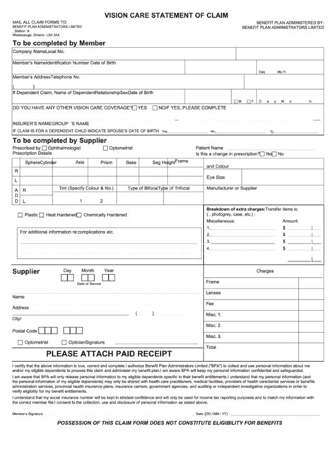 Humana Vision Claim Forms Printable