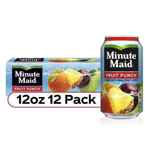 Minute Maid Fruit Punch Made W Real Fruit Juice 12 Fl Oz 12 Pack