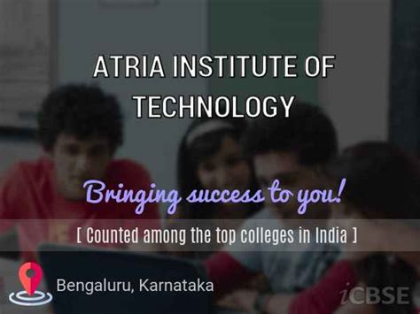 Atria Institute Of Technology Bengaluru Admissions Fees Address