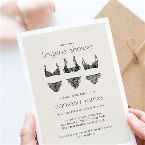 Lingerie Shower Invitation Etsy