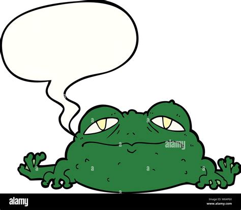 cartoon ugly frog with speech bubble Stock Vector Image & Art - Alamy