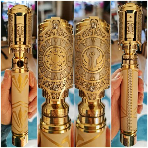 High Republic/Jedi Temple Theme Acid Etch & Silver Plated Lightsaber ...