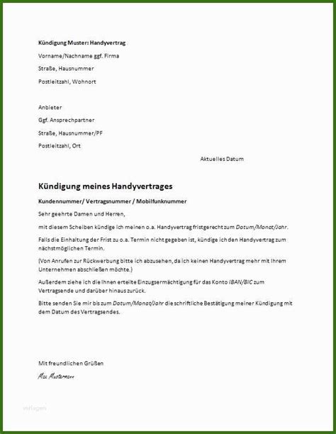 024 Kündigung Vorlage Pdf Das Muster Einer Kündigung Kostenlose